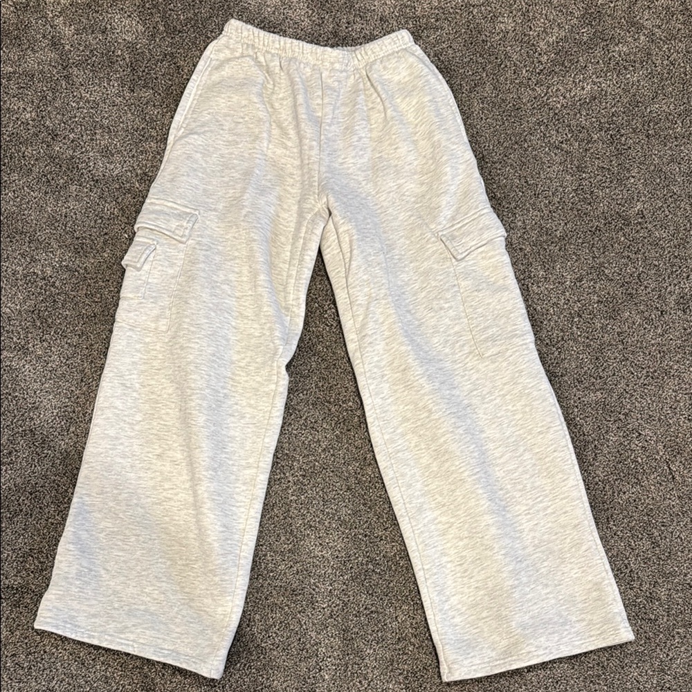 Edikted Gray Sweatpants Relaxed Fit Joggers